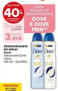 Intermarché Dove - desodorizante em spray promoção