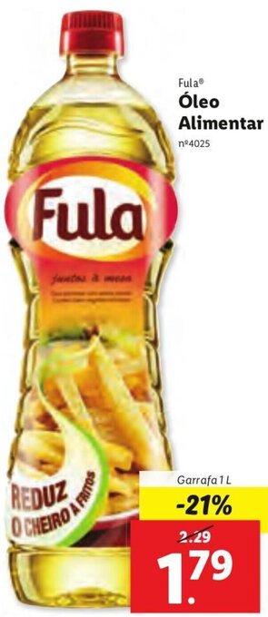Lidl Fula Óleo Alimentar 1L promoção
