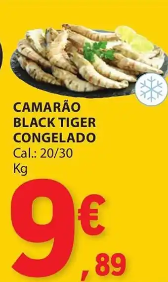 E.Leclerc CAMARÃO BLACK TIGER CONGELADO Cal.: 20/30 kg promoção