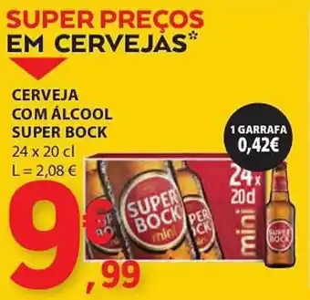 E.Leclerc CERVEJA COM ÁLCOOL SUPER BOCK 24 x 20 cl promoção