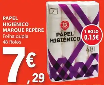 E.Leclerc PAPEL HIGIÉNICO MARQUE REPÈRE Folha dupla 48 Rolos promoção