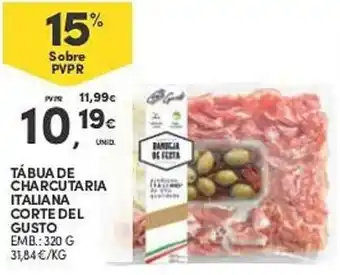 Continente TÁBUA DE CHARCUTARIA ITALIANA CORTE DEL GUSTO EMB.: 320 G promoção