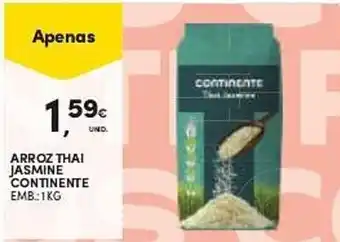 Continente ARROZ THAI JASMINE CONTINENTE EMB:1KG promoção