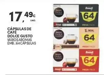 Continente CÁPSULAS DE CAFÉ DOLCE GUSTO VARIOS AROMAS EMB:64 CAPSULAS promoção