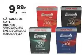 Continente CÁPSULAS DE CAFE BUONDI VARIOS AROMAS EMB:36 CAPSULAS promoção