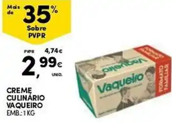 Continente CREME CULINÁRIO VAQUEIRO EMB:1 KG promoção