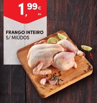 Continente Frango Inteiro s/Miúdos promoção