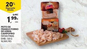 Continente Peito de Frango Forno de Lenha Campofrio 120g promoção
