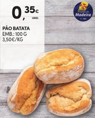 Continente Pão Batata 100g promoção