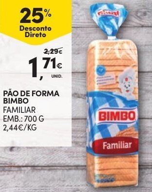 Pão de Forma Bimbo 700g