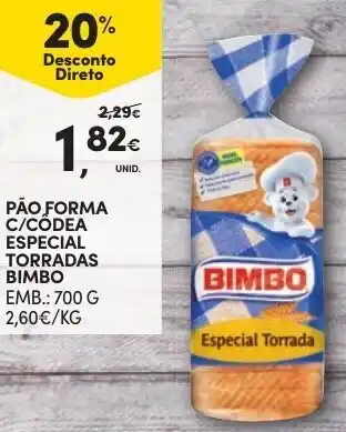 Pão Forma c/Cõdea Especial Torradas Bimbo