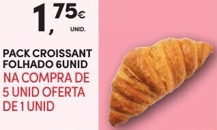 Continente Pack Croissant Folhado 6 unid promoção