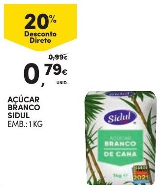 Açúcar Branco Sidul 1kg