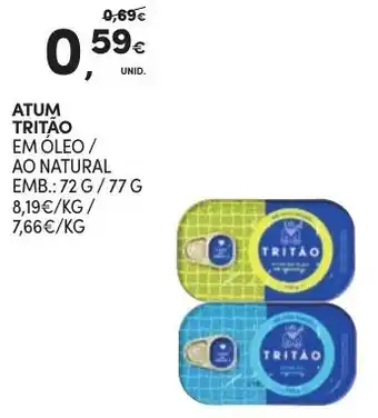 Continente Atum Tritão 72g/77g promoção