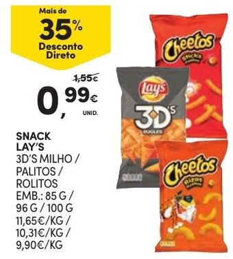 Continente Snack Lay's 85g promoção