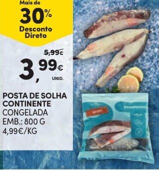 Posta de Solha Continente 800g