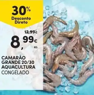 Continente Camarão Grande 20/30 Aquacultura promoção