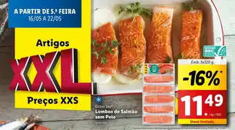 Lidl Ocean Sea Lombos de Salmão sem Pele Emb. 5x120 g promoção