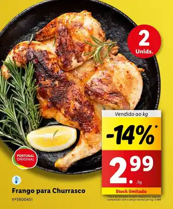 Lidl Frango para Churrasco Vendido ao kg promoção