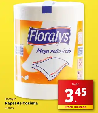 Lidl Floralys Papel de Cozinha Unid. promoção