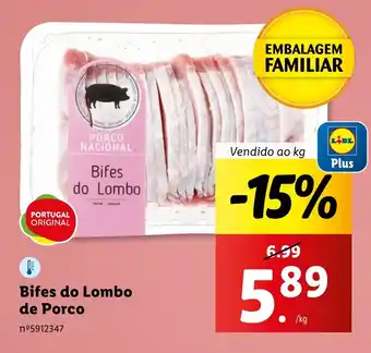 Lidl Bifes do Lombo de Porco Vendido ao kg promoção