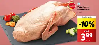 Lidl Pato Inteiro com Miúdos Vendido ao kg promoção