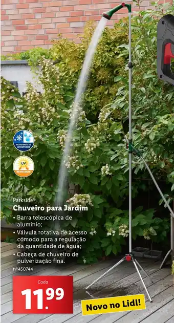 Lidl Parkside Chuveiro para Jardim promoção