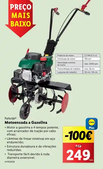 Lidl Parkside Motoenxada a Gasolina promoção