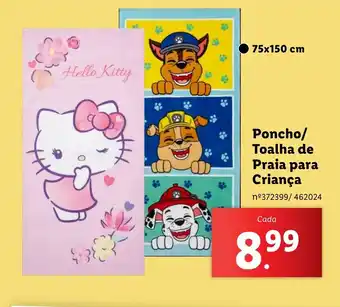 Poncho/ Toalha de Praia para Criança