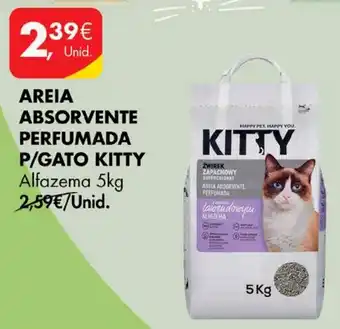 Pingo Doce AREIA ABSORVENTE PERFUMADA P/GATO KITTY Alfazema 5kg promoção