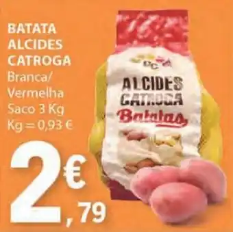 E.Leclerc BATATA ALCIDES CATROGA Branca/ Vermelha Saco 3 Kg promoção