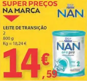 E.Leclerc LEITE DE TRANSIÇÃO 2 800g promoção