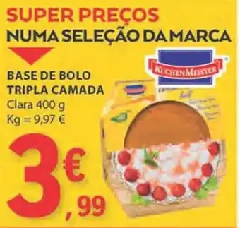 BASE DE BOLO TRIPLA CAMADA Clara 400 g