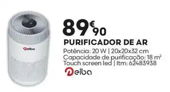 Bricomarché PURIFICADOR DE AR Potência: 20 W | 20x20x32 cm promoção