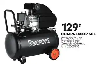 Bricomarché COMPRESSOR 50 L promoção