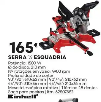 Bricomarché SERRA 1/2 ESQUADRIA Potência: 1500 W promoção
