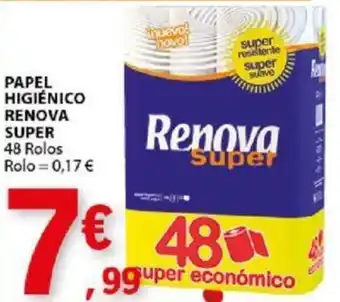 E.Leclerc PAPEL HIGIÉNICO RENOVA SUPER 48 Rolos promoção