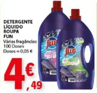 E.Leclerc DETERGENTE LÍQUIDO ROUPA FUN Várias fragancias 100 Doses promoção