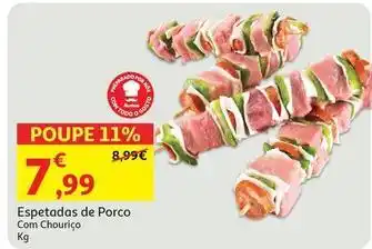Auchan Espetadas de porco promoção