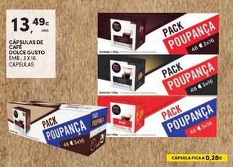 Continente Cápsulas de Café Dolce Gusto 3x16 cápsulas promoção