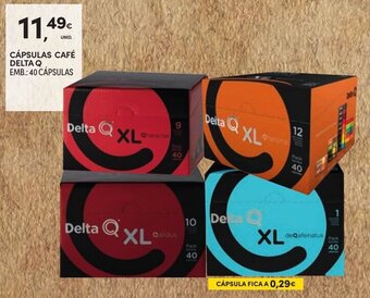 Continente Cápsulas Cafe Delta Q 40 cápsulas promoção