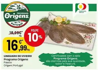 Intermarché Programa origens - linguado de viveiro promoção