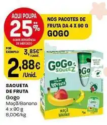 Intermarché Gogo squeez - saqueta de fruta promoção