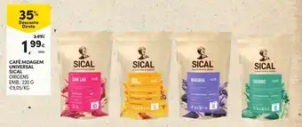Continente Café Moagem Universal Sical Origens 220g promoção