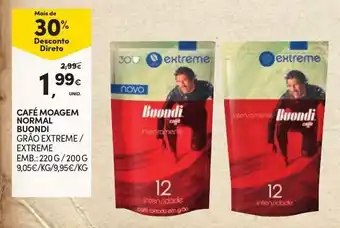 Continente Café Moagem Normal Buondi 200g/220g promoção