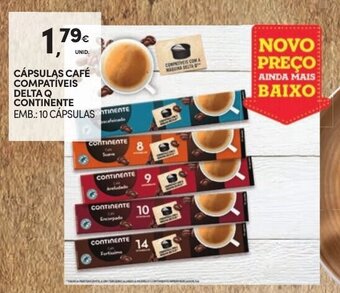 Continente Cápsulas Café Compatíveis Delta Q Continente 10 cápsulas promoção