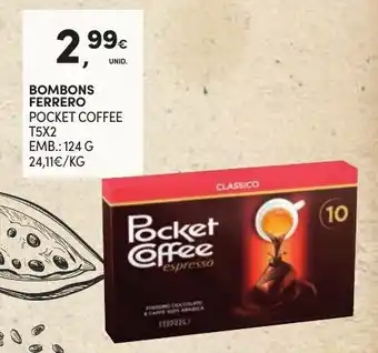 Continente Bombons Ferrero Pocket Coffee 124g promoção