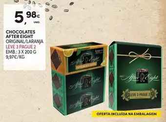 Continente Chocolates After Eight Original/Laranja 3x200g promoção