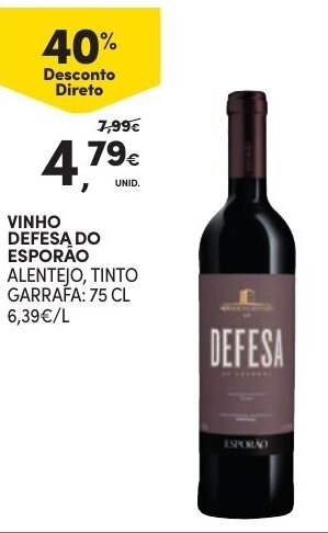 Vinho Defesa Do Esporão 75cl