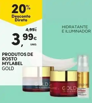 Continente Produtos de Rosto Mylabel Gold promoção